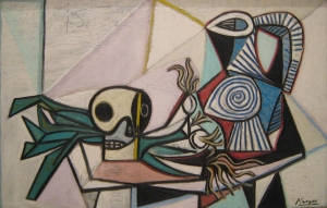 Still Life with Skull Leeks and Pitcher by Picasso